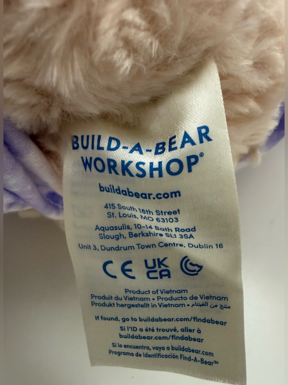 Build-A-Bear tie-dye loungewear outfit on a stuffed teddy bear - Picture 8 of 10